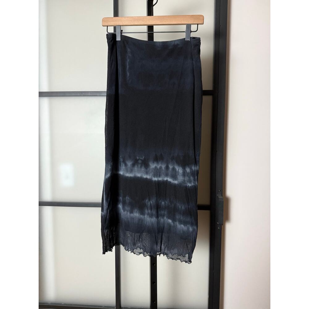 Y2K Bebe Moda Mesh Overlay Midi Skirt Size Large